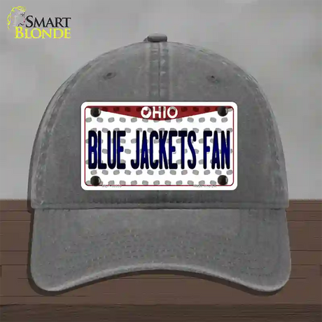 Blue Jackets Fan Ohio Novelty License Plate Hat Unconstructed Cotton / Charcoal