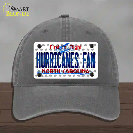 Hurricanes Fan North Carolina Novelty License Plate Hat Unconstructed Cotton / Charcoal