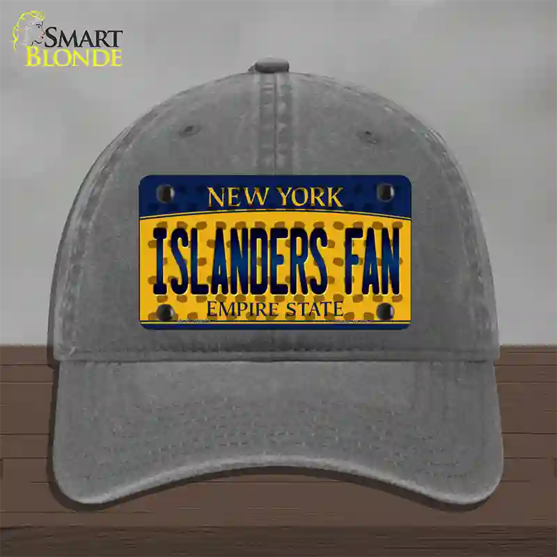 Islanders Fan New York Novelty License Plate Hat Unconstructed Cotton / Charcoal