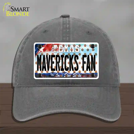 Mavericks Fan Texas Novelty License Plate Hat Unconstructed Cotton / Charcoal