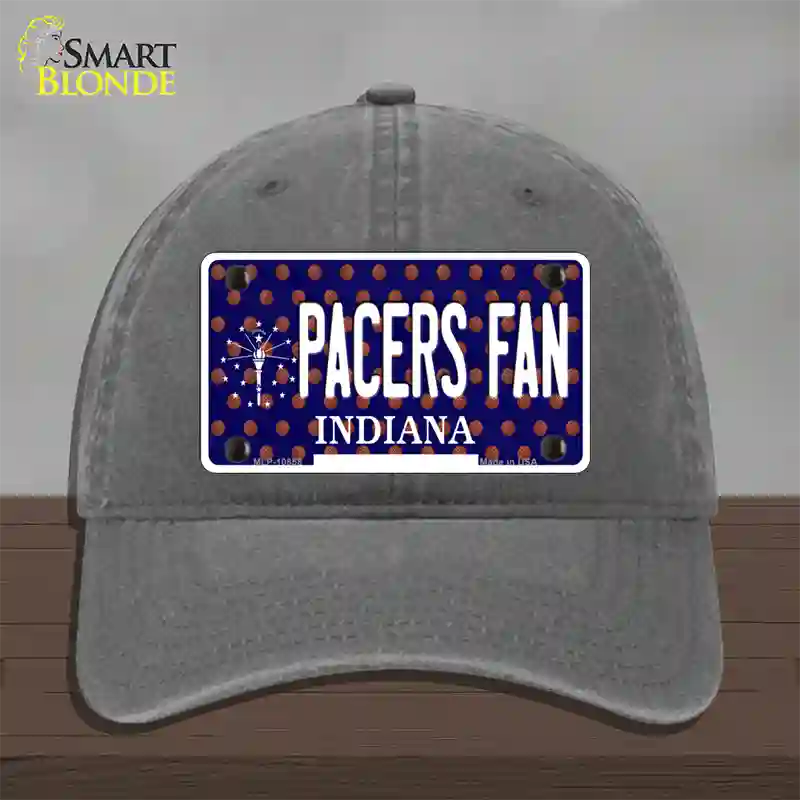 Pacers Fan Indiana Novelty License Plate Hat Unconstructed Cotton / Charcoal