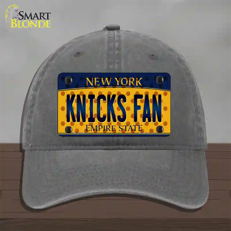 Knicks Fan New York Novelty License Plate Hat Unconstructed Cotton / Charcoal