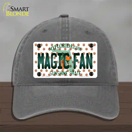 Magic Fan Florida Novelty License Plate Hat Unconstructed Cotton / Charcoal