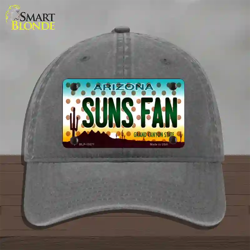 Arizona Suns Fan Novelty License Plate Hat Unconstructed Cotton / Charcoal