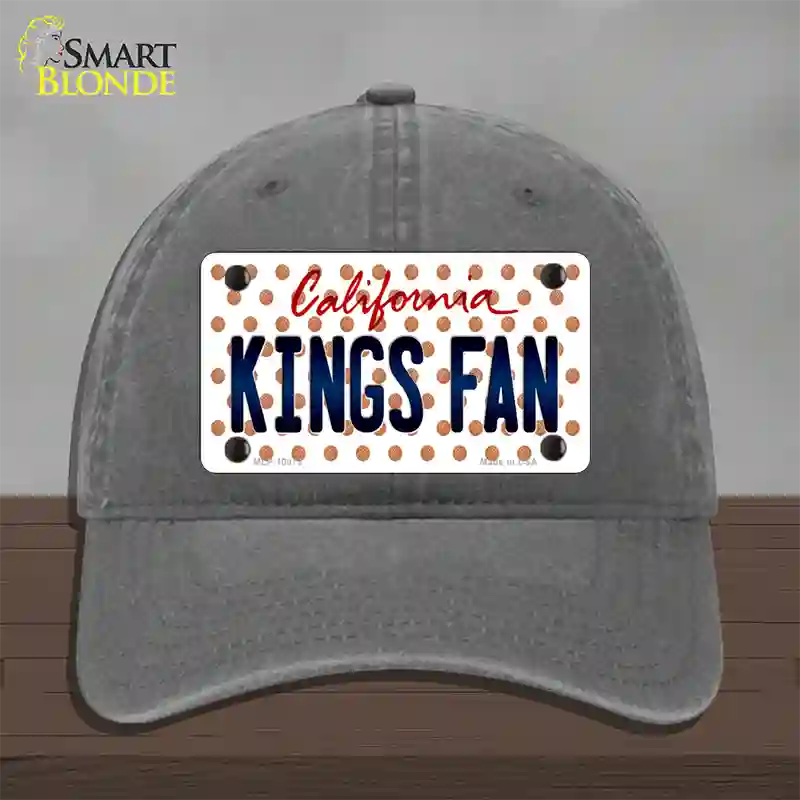 California Kings Fan Novelty License Plate Hat Unconstructed Cotton / Charcoal