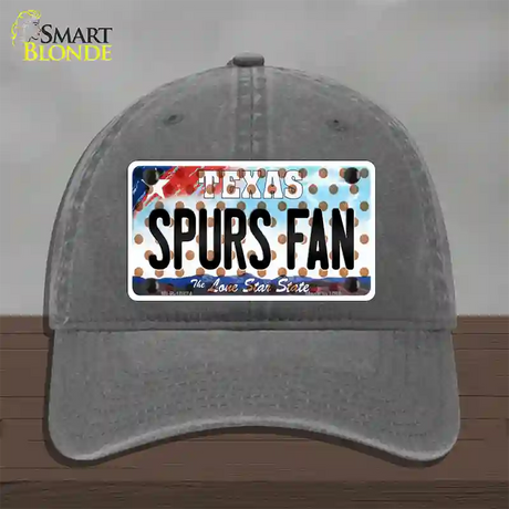 Spurs Fan Texas Novelty License Plate Hat Unconstructed Cotton / Charcoal