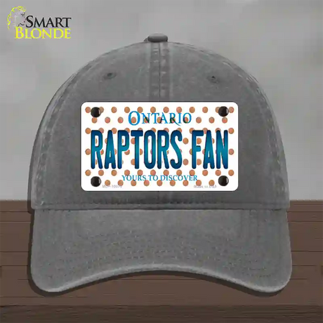 Raptors Fan Ontanio Novelty License Plate Hat Unconstructed Cotton / Charcoal