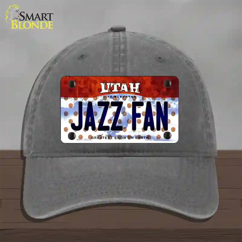 Jazz Fan Utah Novelty License Plate Hat Unconstructed Cotton / Charcoal