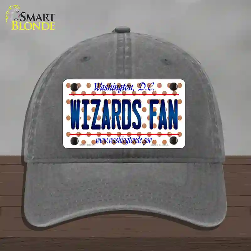 Wizards Fan Washington DC Novelty License Plate Hat Unconstructed Cotton / Charcoal