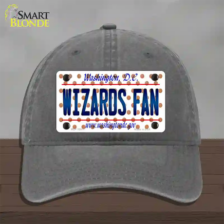 Wizards Fan Washington DC Novelty License Plate Hat Unconstructed Cotton / Charcoal