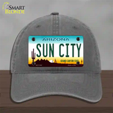 Sun City Arizona Novelty License Plate Hat Unconstructed Cotton / Charcoal