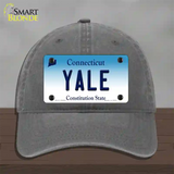 Yale Connecticut Novelty License Plate Hat Unconstructed Cotton / Charcoal