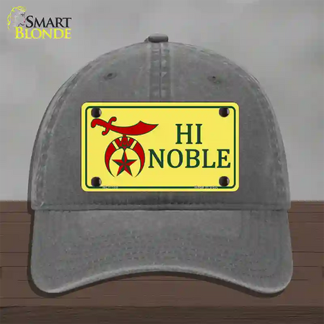 High Noble Novelty License Plate Hat Unconstructed Cotton / Charcoal