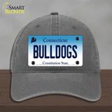 Bulldogs Connecticut Novelty License Plate Hat Unconstructed Cotton / Charcoal