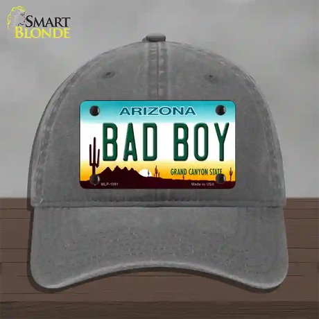 Arizona Bad Boy Novelty License Plate Hat Unconstructed Cotton / Charcoal