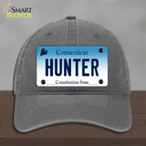 Hunter Connecticut Novelty License Plate Hat Unconstructed Cotton / Charcoal