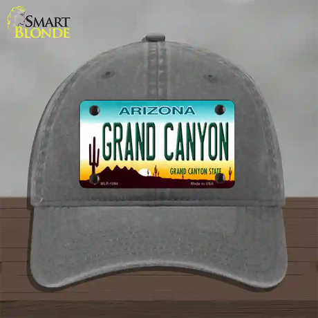 Grand Canyon Arizona Novelty License Plate Hat Unconstructed Cotton / Charcoal