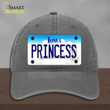 Princess Iowa Novelty License Plate Hat Unconstructed Cotton / Charcoal