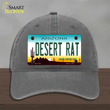 Desert Rat Arizona Novelty License Plate Hat Unconstructed Cotton / Charcoal