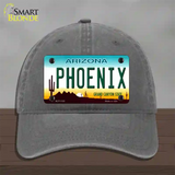 Phoenix Arizona Novelty License Plate Hat Unconstructed Cotton / Charcoal