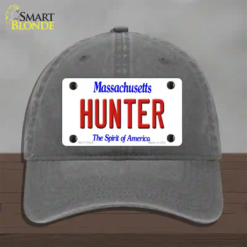 Hunter Massachusetts Novelty License Plate Hat Unconstructed Cotton / Charcoal