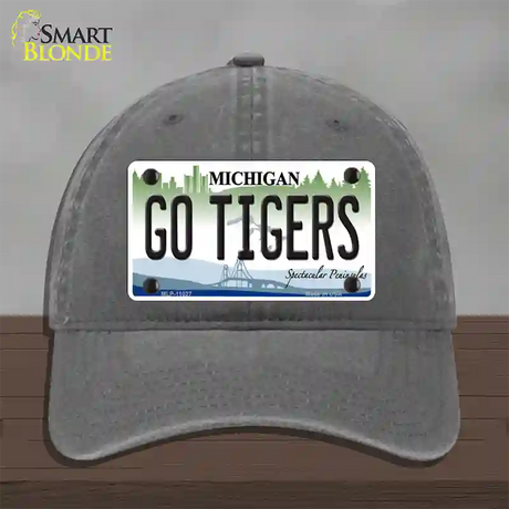 Go Tigers Michigan Novelty License Plate Hat Unconstructed Cotton / Charcoal