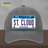 St Cloud Minnesota State Novelty License Plate Hat Unconstructed Cotton / Charcoal