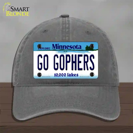 Go Gophers Minnesota State Novelty License Plate Hat Unconstructed Cotton / Charcoal