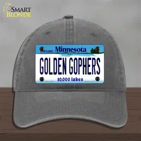 Golden Gophers Minnesota State Novelty License Plate Hat Unconstructed Cotton / Charcoal