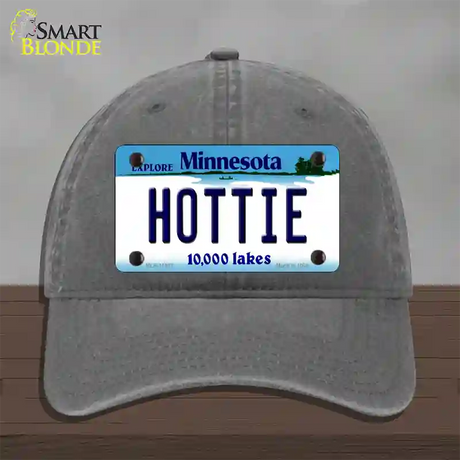 Hottie Minnesota State Novelty License Plate Hat Unconstructed Cotton / Charcoal