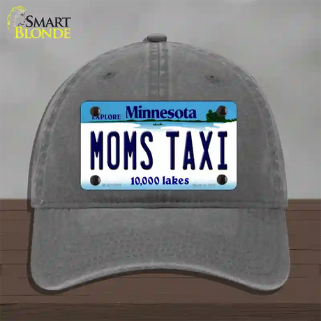 Moms Taxi Minnesota State Novelty License Plate Hat Unconstructed Cotton / Charcoal