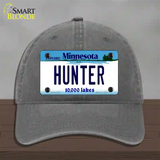 Hunter Minnesota State Novelty License Plate Hat Unconstructed Cotton / Charcoal