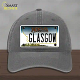 Glasgow Montana State Novelty License Plate Hat Unconstructed Cotton / Charcoal