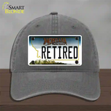 Retired Montana State Novelty License Plate Hat Unconstructed Cotton / Charcoal