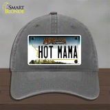 Hot Mama Montana State Novelty License Plate Hat Unconstructed Cotton / Charcoal