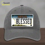 Blessed Montana State Novelty License Plate Hat Unconstructed Cotton / Charcoal