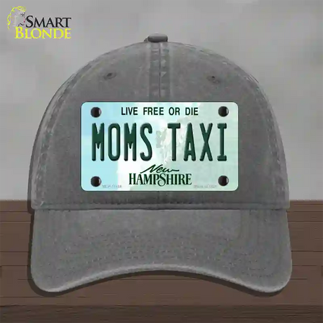 Moms Taxi New Hampshire State Novelty License Plate Hat Unconstructed Cotton / Charcoal