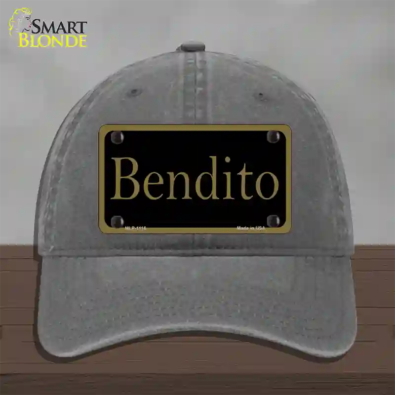 Bendito Novelty License Plate Hat Unconstructed Cotton / Charcoal