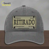 Retirado Novelty License Plate Hat Unconstructed Cotton / Charcoal