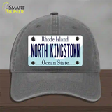 North Kingstown Rhode Island State Novelty License Plate Hat Unconstructed Cotton / Charcoal