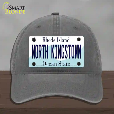 North Kingstown Rhode Island State Novelty License Plate Hat Unconstructed Cotton / Charcoal