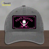 Pirate Princess Novelty License Plate Hat Unconstructed Cotton / Charcoal