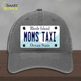 Moms Taxi Rhode Island State Novelty License Plate Hat Unconstructed Cotton / Charcoal