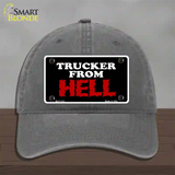 Mesh From Hell Novelty License Plate Hat Unconstructed Cotton / Charcoal