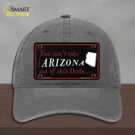 Arizona Dude Novelty License Plate Hat Unconstructed Cotton / Charcoal