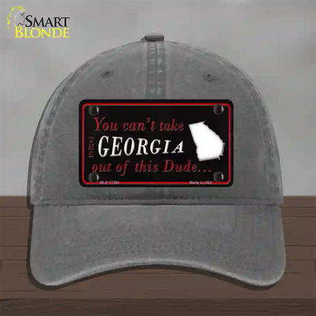 Georgia Dude Novelty License Plate Hat Unconstructed Cotton / Charcoal