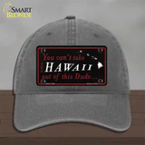 Hawaii Dude Novelty License Plate Hat Unconstructed Cotton / Charcoal