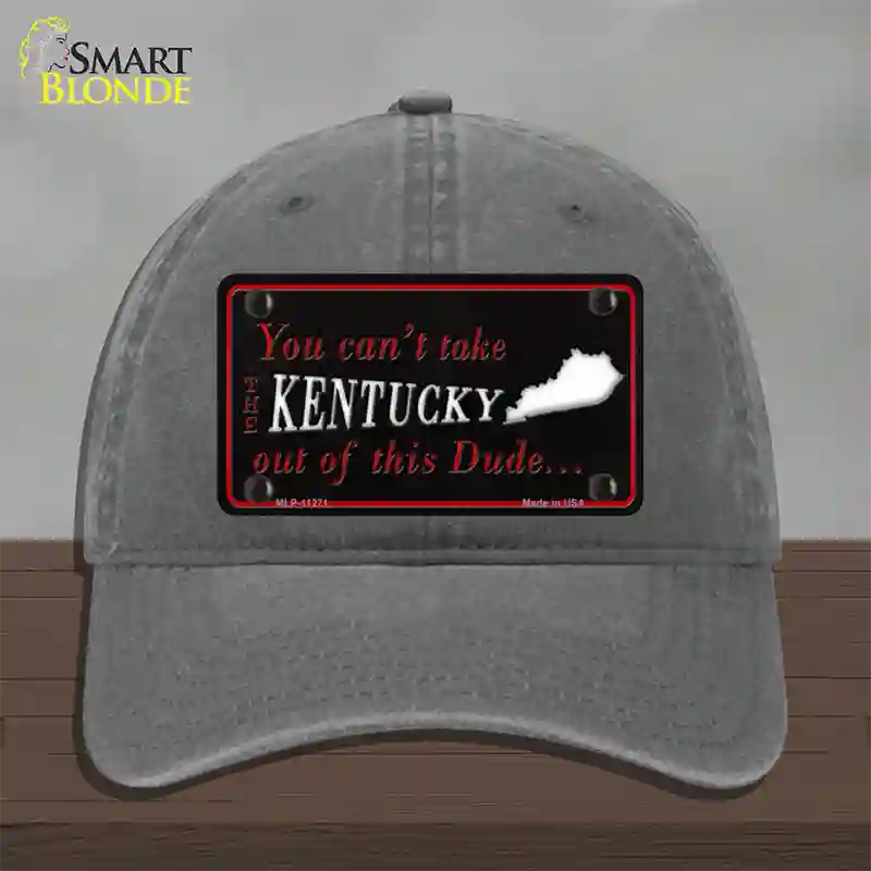 Kentucky Dude Novelty License Plate Hat Unconstructed Cotton / Charcoal