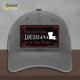 Louisiana Dude Novelty License Plate Hat Unconstructed Cotton / Charcoal