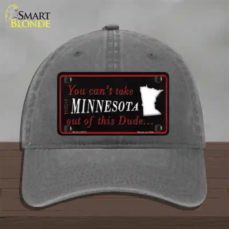 Minnesota Dude Novelty License Plate Hat Unconstructed Cotton / Charcoal